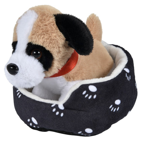 Dog Plush In Bed