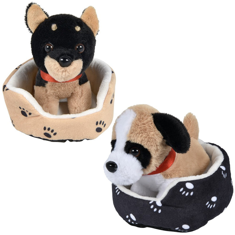 Dog Plush In Bed