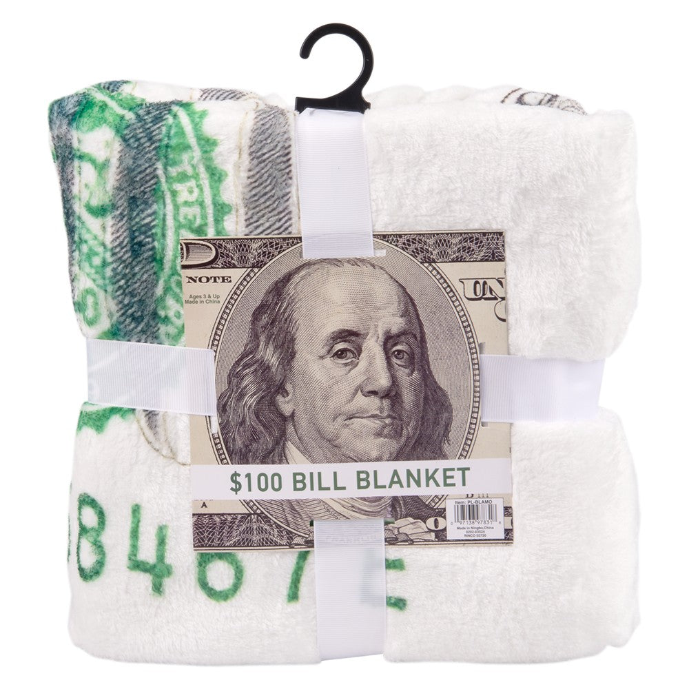 $100 Bill Flannel Blanket