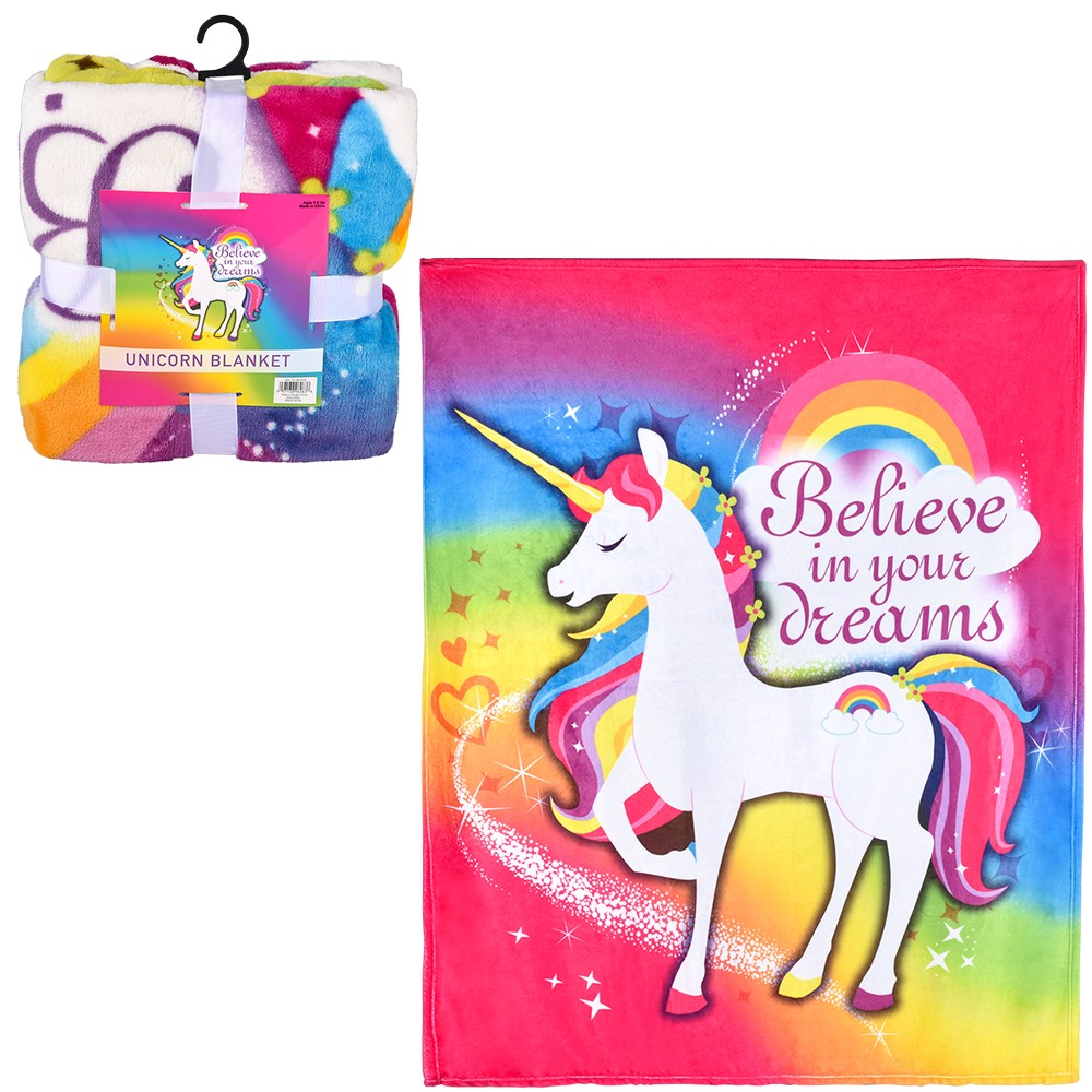 Unicorn Blanket 50" x 60"