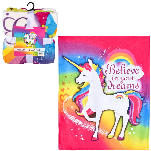 Unicorn Blanket 50" x 60"