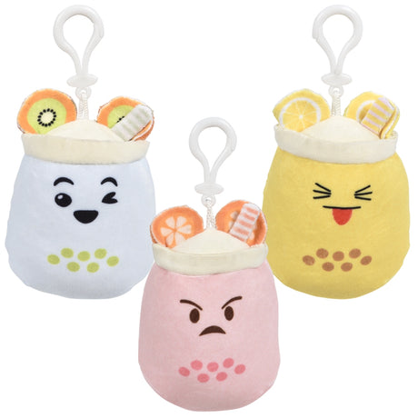 Bubble Tea Backpack Clip Plush