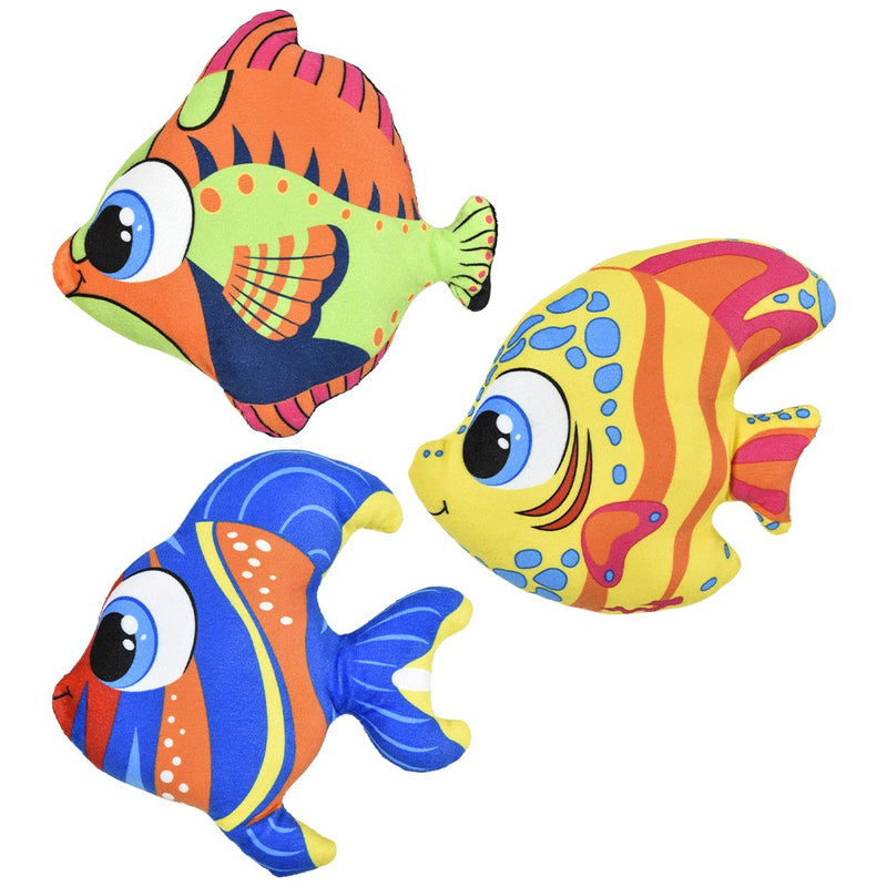 Colorful Fish Plush (12 PC Poly Bag)