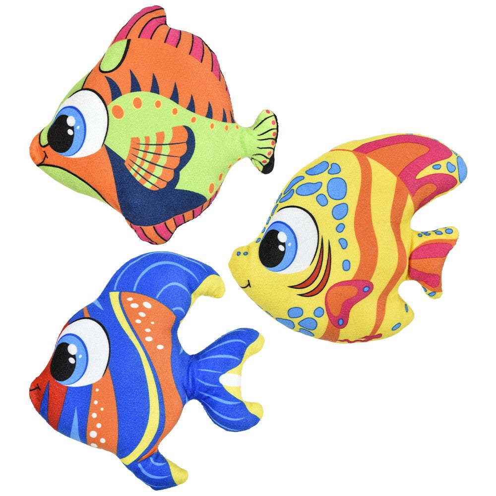 Colorful Fish Plush (12 PC Poly Bag)