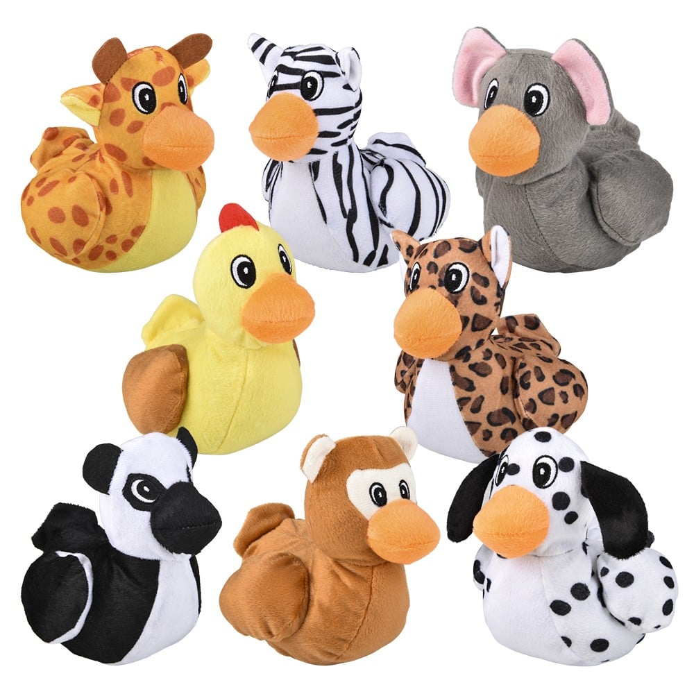 Duck Plush Animal Assortment (1 DZ)