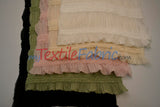 Pleated Ruffle Chiffon Polyester Fabric - Lightweight Textured Semi-Sheer, 44/46" Width (1 Yard)