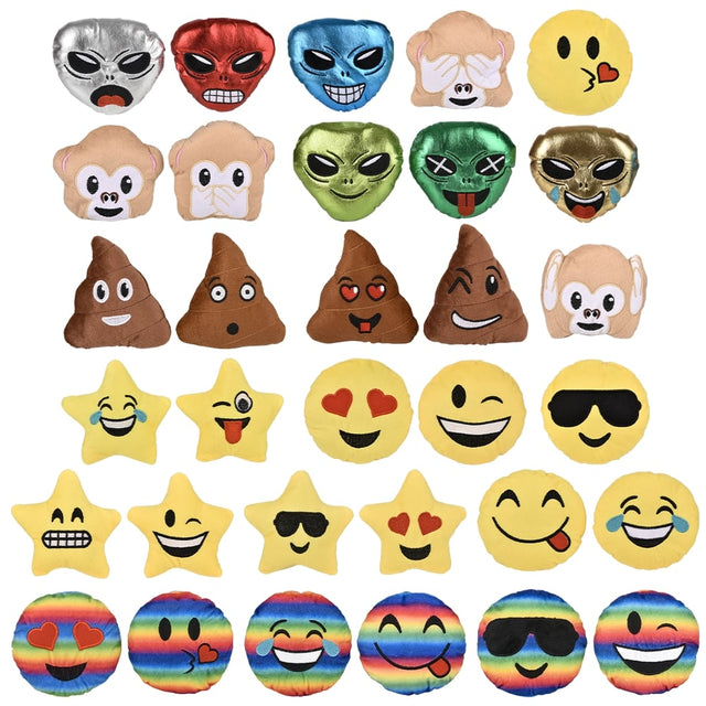 Emoticon Plush Assortment 4.5-6" (36 Pc)