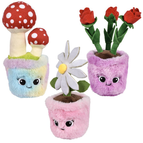 Plush Flower Pots 9"