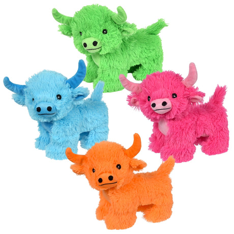 Highland Cow Plush 8" Colorful