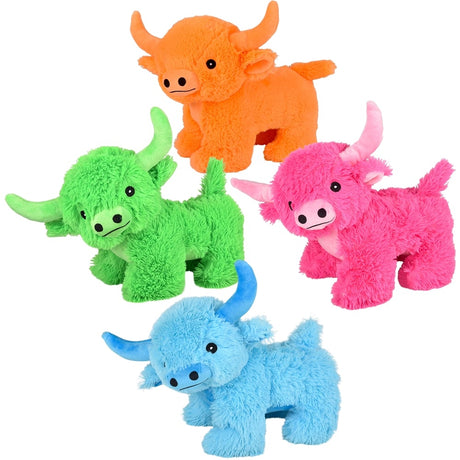 Highland Cow Plush Colorful 11"