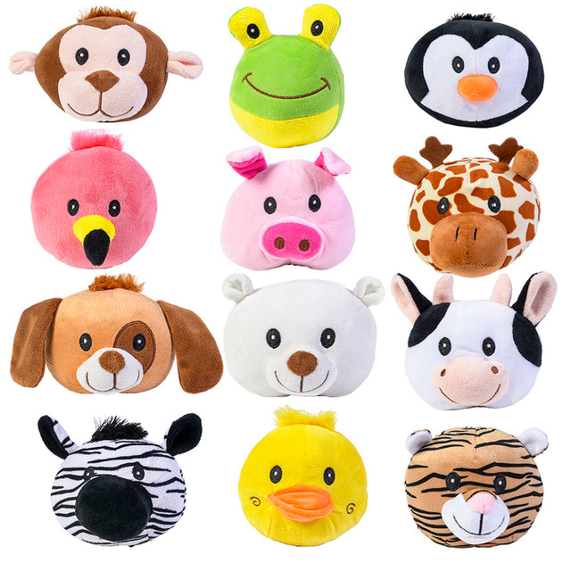 Animal Ball Plush Assortment (1 DZ)
