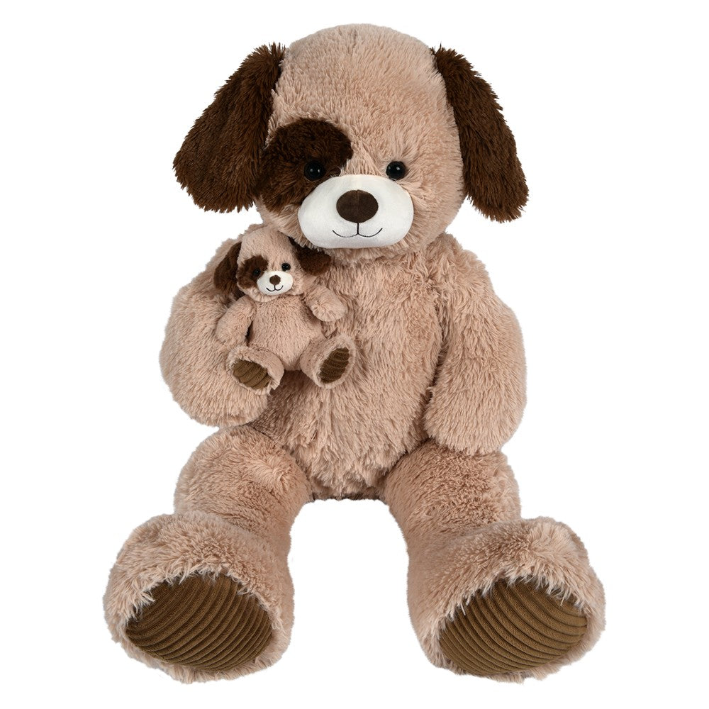 Plush Dog With Baby Plush (36")