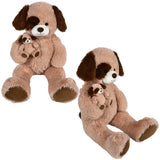Plush Dog With Baby Plush (36")