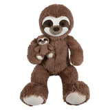 Plush Sloth With Baby (36" Mamma Sloth)