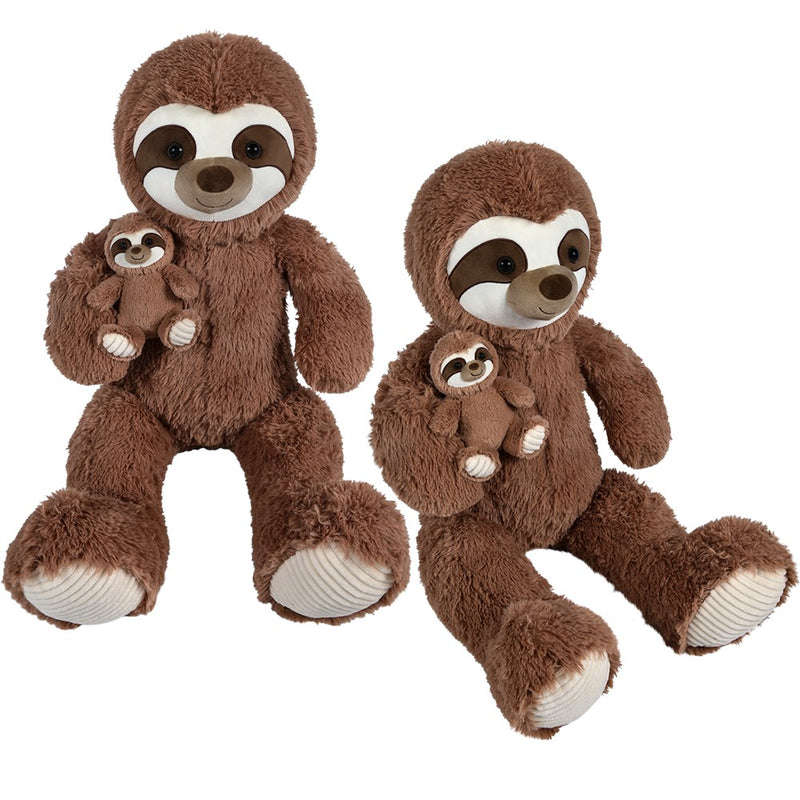 Plush Sloth With Baby (36" Mamma Sloth)