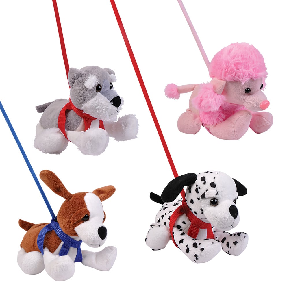 Plush Dogs on Leash (1 DZ)