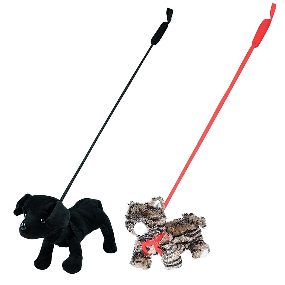 Plush Cat & Dog With 35" Leash (1 DZ)