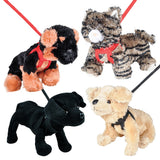 Plush Cat & Dog With 35" Leash (1 DZ)