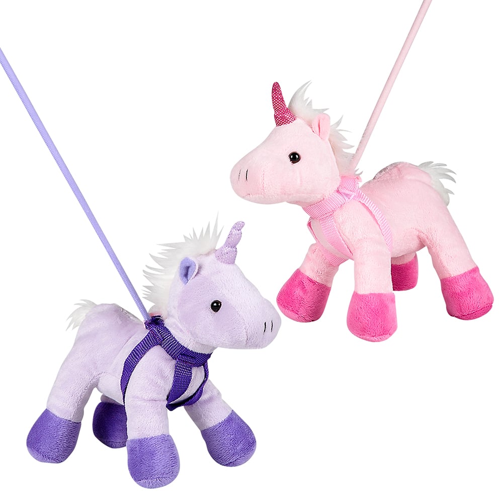Plush Unicorn With 27" Leash (1 DZ)