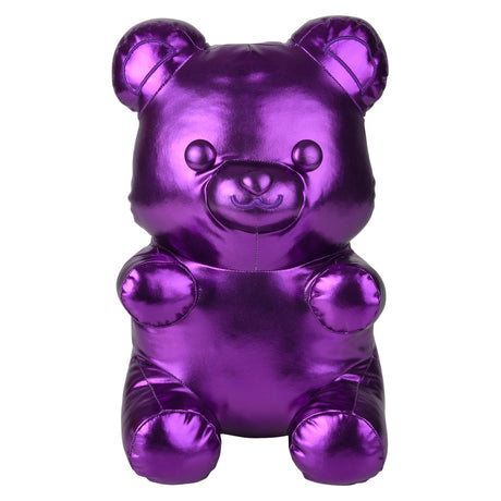 Metallic Purple Yummy Bear Pillow (1 PC)