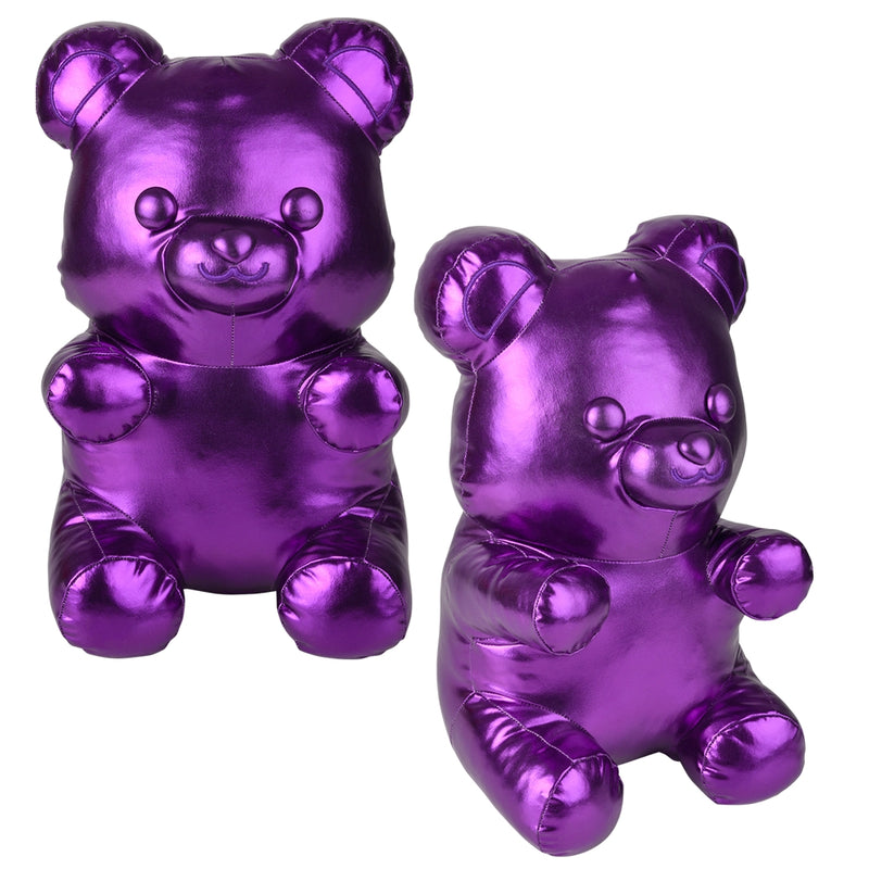 Metallic Purple Yummy Bear Pillow (1 PC)