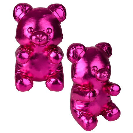 Metallic Red Yummy Bear Pillow (1 PC)