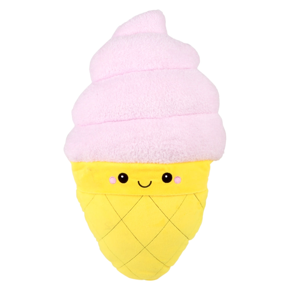 Pink Ice Cream Cone Plush Pillow