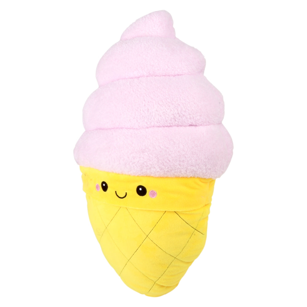 Pink Ice Cream Cone Plush Pillow