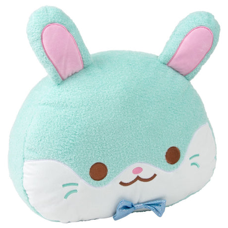 Kawaii Bunny Pillow Teal 16"