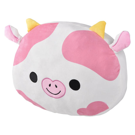 Kawaii Strawberry Cow Pillow 16"