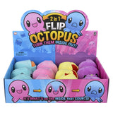 Plush Octopus Flip Toy 4" (1 DSP)