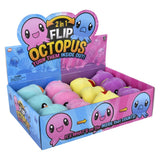 Plush Octopus Flip Toy 4" (1 DSP)