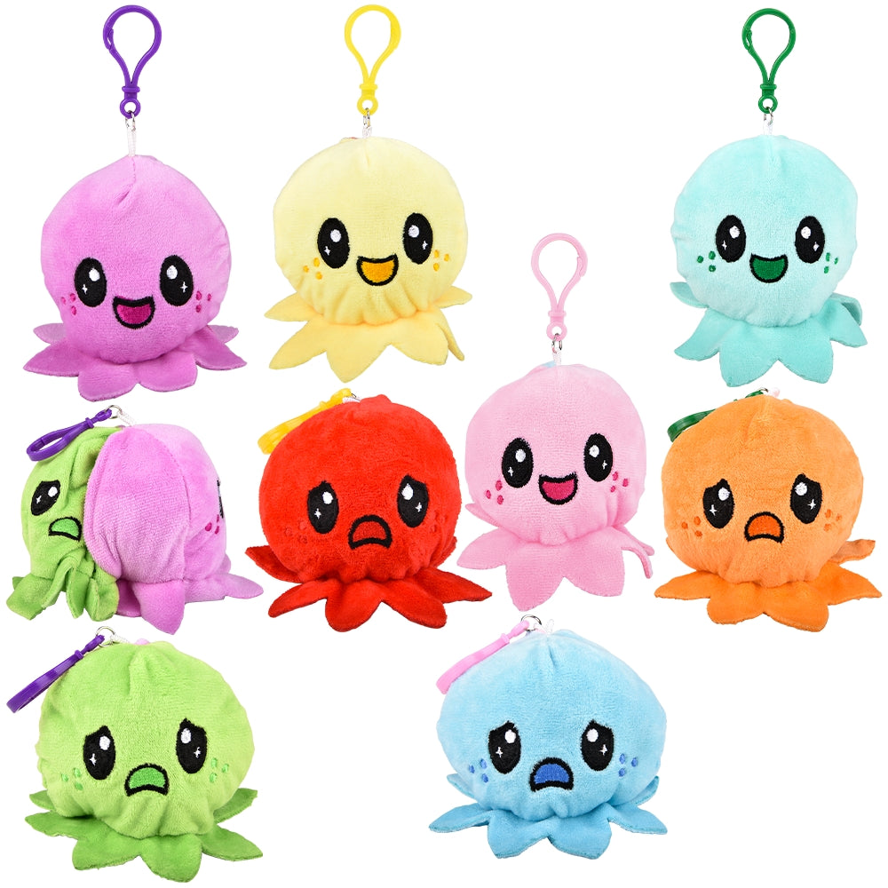Plush Octopus Clip On 3" (24 Pc Display)