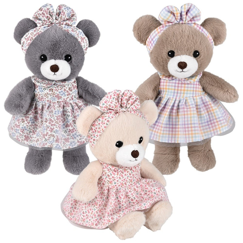 Plush Sundress Bear 12"
