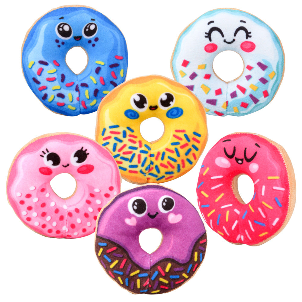 Mini Smiley Face Donut Plush (1 DZ)