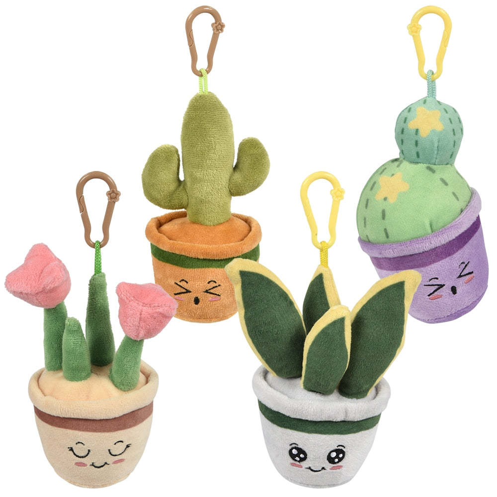 Succulent Backpack Clip Plush