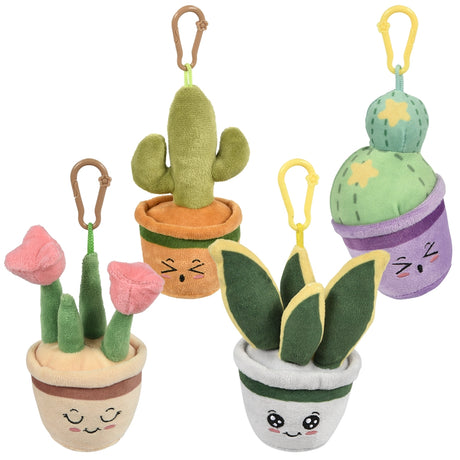 Succulent Backpack Clip Plush