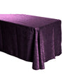 Plum Crinkle Crushed Taffeta Rectangular Tablecloth 90 x 156″