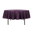 90″ Plum Crinkle Crushed Taffeta Round Tablecloth