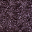Plum Rosette Satin Fabric