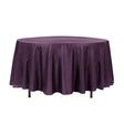 108″ Plum Crinkle Crushed Taffeta Round Tablecloth