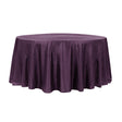 120″ Plum Crinkle Crushed Taffeta Round Tablecloth