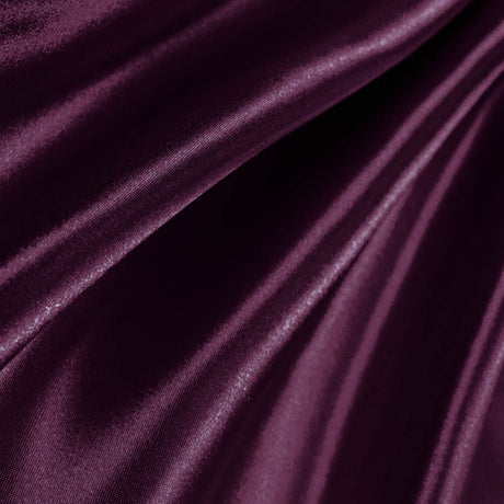 Plum Poly Satin Fabric,