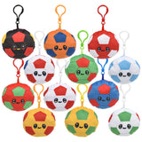 Soccer Backpack Clip Plush (3" Assorted Country Designs)