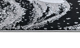 Z339A Polyester Fabric - Metallic Octopus Tentacle Design, Light Grey, Black Or Blue, 5' 3" X 7' 6" / 7' 9" X 10' 5" (1 Rug)