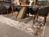 Z406A POL816 Polyester Fabric - Brown And Beige Metallic Copper Contrast Design, Area Rug (1 Piece)
