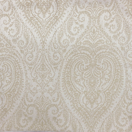 Polina Fabric Polyester Linen Jacquard Fabric - Two Tone Paisley Damask, 59" Width (1 Yard)