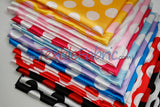Polka Dot Charmeuse Satin Fabric - 58/60" Width, Multiple Colors, 1.5" Dots (1 Yard)