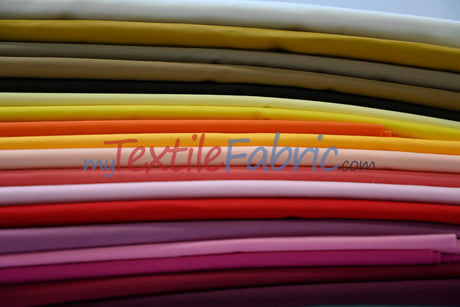Polyester Cotton Broadcloth Fabric - Solid Colors, 58/60" Width (1 Yard)