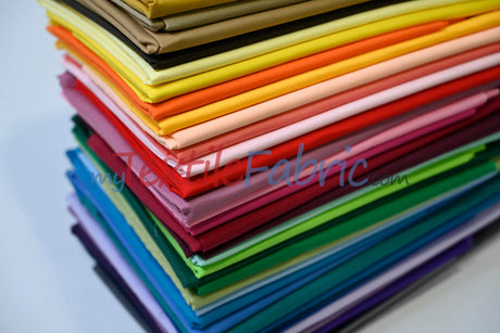 Polyester Cotton Broadcloth Fabric - Solid Colors, 58/60" Width (1 Yard)